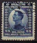 Sellos del Mundo : Europe : Yugoslavia : YUGOSLAVIA 1921 Scott 06 Sello Rey Alexander Kraljevina Srba, Hrvata i Slovenaca usado