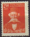 Stamps Yugoslavia -  YUGOSLAVIA 1947 Scott 234 Sello Nuevo Centenario Literatura Servia VUK KARADZIC