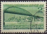 Stamps : Europe : Yugoslavia :  YUGOSLAVIA 1947 Scott 239 Sello Escenas en el Puente Sobre el Rio Danubio Usados