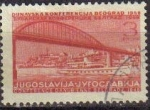 Sellos de Europa - Yugoslavia -  YUGOSLAVIA 1947 Scott 240 Sello Escenas en el Puente Sobre el Rio Danubio Usado
