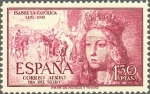 Stamps Spain -  ESPAÑA 1951 1099 Sello Nuevo Centenario Isabel la Catolica Correo Aereo Yv 818