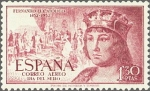 Stamps Spain -  ESPAÑA 1952 1113 Sello Nuevo V Centenario Nacimiento Fernando el Católico. Correo Aereo