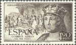 Stamps Spain -  ESPAÑA 1952 1114 Sello Nuevo V Centenario Nacimiento Fernando el Católico. Correo Aereo