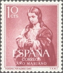 Stamps Spain -  ESPAÑA 1954 1132 Sello Nuevo Año Mariano Inmaculada (Alonso Cano) Granada 10c