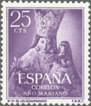 Stamps Spain -  ESPAÑA 1954 1134 Sello Nuevo Año Mariano Ntra. Sra. de los Desamparados Valencia 25c