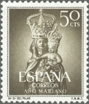 Sellos de Europa - Espa�a -  ESPAÑA 1954 1136 Sello Nuevo Año Mariano Ntra. Sra. del Pilar Zaragoza 50c