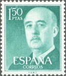 Stamps Spain -  ESPAÑA 1955 1155 Sello Nuevo General Francisco Franco (1892-1975) 1,50pts