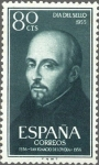 Stamps Spain -  ESPAÑA 1955 1168 Sello Nuevo IV Centenario de la Muerte de San Ignacio de Loyola (1492-1556) 80c