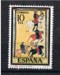Stamps Spain -  Edifil  2290   Pintores   Códices   Día del Sello. Marco dorado  