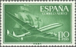 Stamps Spain -  ESPAÑA 1955 1173 Sello Nuevo Super Constellation y Nao Santa Maria 1,10pts
