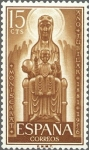 Stamps Spain -  ESPAÑA 1956 1192 Sello Nuevo Año Jubilar de Monserrat  Nuestra Señora de Monserrat 15c