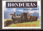 Sellos de America - Honduras -  EXFILHON  96.  LOCOMOTORA