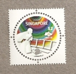 Stamps Asia - Singapore -  Linea circular metro