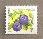 Stamps : Asia : Singapore :  Planta Clitoria ternatea