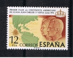 Stamps Spain -  Edifil  2333  Primer viaje al continente americano de SS.MM. los Reyes de España  