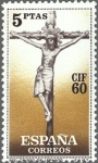 Stamps Spain -  ESPAÑA 1960 1284 Sello Nuevo I Congreso Internacional de Filatelia, Barcelona Cristo de Lepanto