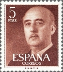 Sellos del Mundo : Europe : Spain : ESPAÑA 1960 1291 Sello Nuevo General Franco (1892-1975) 5pta