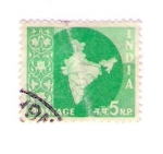 Stamps : Asia : India :  5np (repetido)