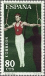 Stamps Spain -  ESPAÑA 1960 1309 Sello Nuevo Deportes Gimansia Anillas 80cts