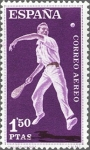 Stamps Spain -  ESPAÑA 1960 1317 Sello Nuevo Deportes Pelota Vasca Correo Aéreo 1,50pts