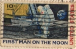Stamps : America : United_States :  primer hombre en la luna