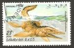 Stamps Morocco -  animal prehistórico, tilosaurus