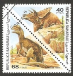 Stamps Africa - Morocco -  animales prehistóricos