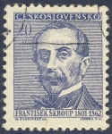 Stamps Czechoslovakia -  Frantisek Skroup 1801-1862