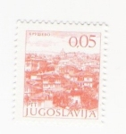Stamps Yugoslavia -  Ciudad (repetido)