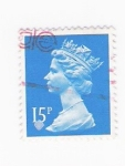Stamps United Kingdom -  15p (repetido)