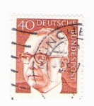 Stamps Germany -  Presidente Heinemann (repetido)