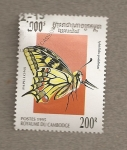 Stamps Cambodia -  Mariposa Iphiclides podalirius