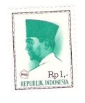 Sellos de Asia - Indonesia -  Presidente Sukarno (repetido)