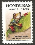 Sellos de America - Honduras -  fauna, rana arboricola