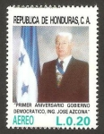 Sellos de America - Honduras -  primer anivº gobierno democrático jose azcona