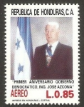 Stamps Honduras -  primer anivº gobierno democrático jose azcona