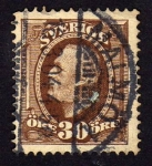 Stamps : Europe : Sweden :  Oscar 2o.Rey de Suecia y Noruega