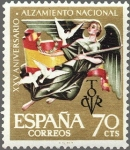 Stamps Spain -  ESPAÑA 1961 1353 Sello Nuevo XXV Aniv. del Alzamiento Nacional Alegoría de la Paz