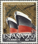 Stamps Spain -  ESPAÑA 1961 1359 Sello Nuevo XXV Aniv. del Alzamiento Nacional Industria Naval