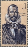 Stamps Spain -  ESPAÑA 1961 1377 Sello Nuevo Forjadores de America Nuño de Chaves (1518-1568)