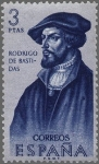 Stamps Spain -  ESPAÑA 1961 1380 Sello Nuevo Forjadores de America Rodrigo de Bastidas (1475-1527)