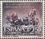Stamps Spain -  ESPAÑA 1961 1391 Sello Nuevo Capitalidad de Madrid Fuente de Cibeles