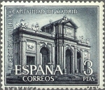 Stamps Europe - Spain -  ESPAÑA 1961 1392 Sello Nuevo Capitalidad de Madrid Puerta de Alcalá