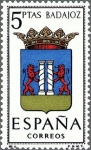 Stamps Spain -  ESPAÑA 1962 1411 Sello Nuevo Escudos de las Capitales de Provincia Españolas Badajoz