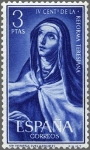 Sellos de Europa - Espa�a -  ESPAÑA 1962 1430 Sello Nuevo  IV Cent. Reforma Teresiana Santa Teresa Retrato de Velazquez