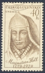 Stamps Czechoslovakia -  Maximilian Hell  1720-1970