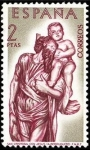Stamps Spain -  ESPAÑA 1962 1441 Sello Nuevo Pintor Alonso de Berruguete San Cristobal
