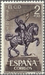Stamps Spain -  ESPAÑA 1962 1445 Sello Nuevo Rodrigo Diaz de Vivar El Cid Escultura de Ana Hurtigton (Sevilla)