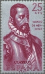 Stamps Spain -  ESPAÑA 1962 1454 Sello Nuevo Forjadores de America Alonso de Mendoza (?-1552)