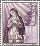 Sellos de Europa - Espa�a -  ESPAÑA 1962 1463 Sello Nuevo Misterios del Santo Rosario Anuciación (Murillo)